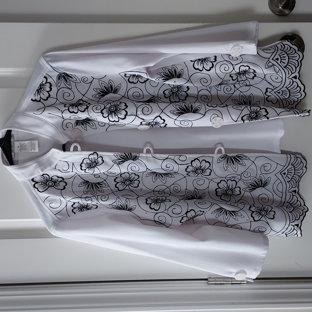 Drapers & Damons Classic 2 Piece Set White Tank Top With Jacket Medium